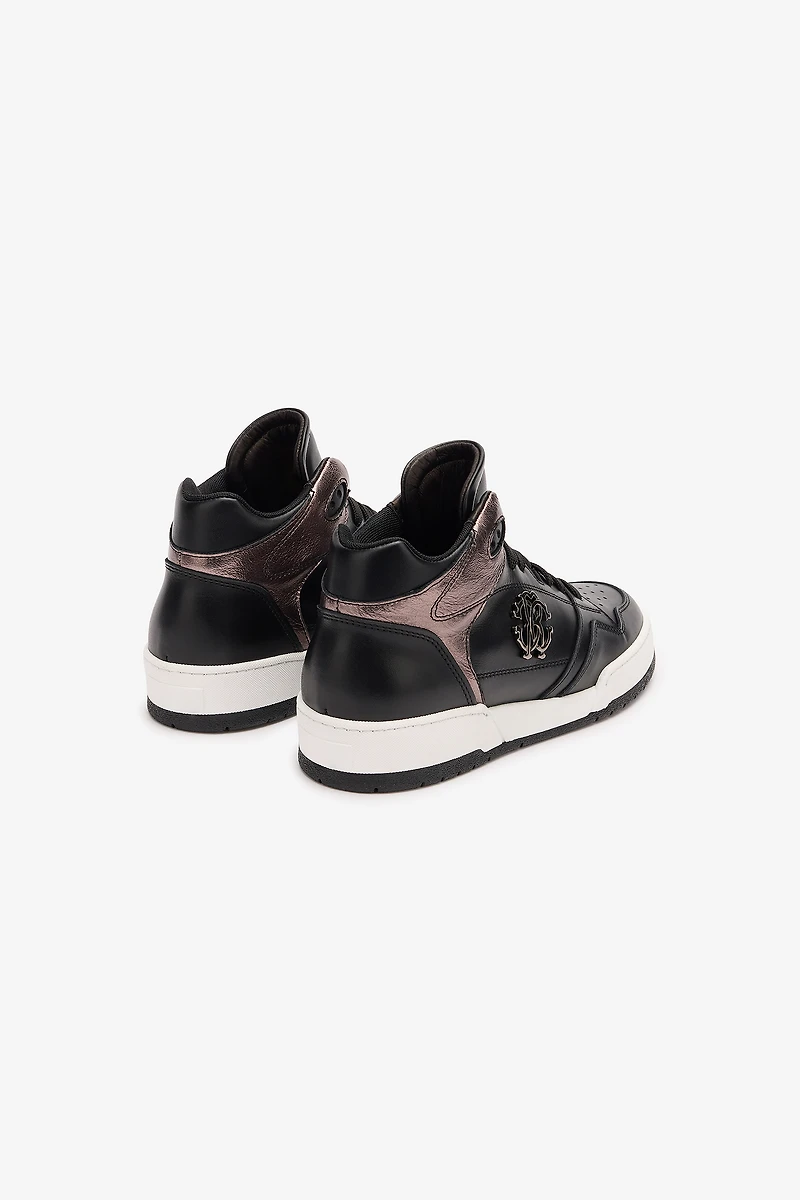 High-Top Sneakers With Laminated Insert