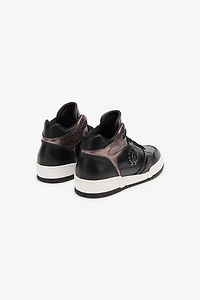 High-Top Sneakers With Laminated Insert