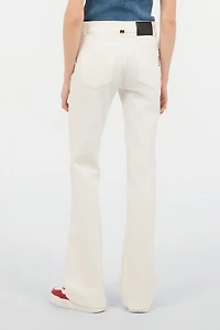 Flared Stretch Cotton Pants