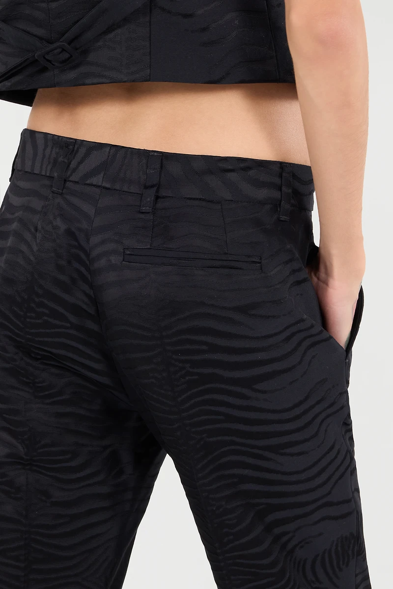 Pants With Solid-Color Tiger Skin Pattern