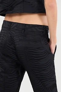 Pants With Solid-Color Tiger Skin Pattern