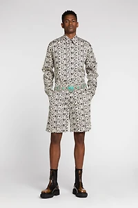 Logo-Print Cotton Shorts