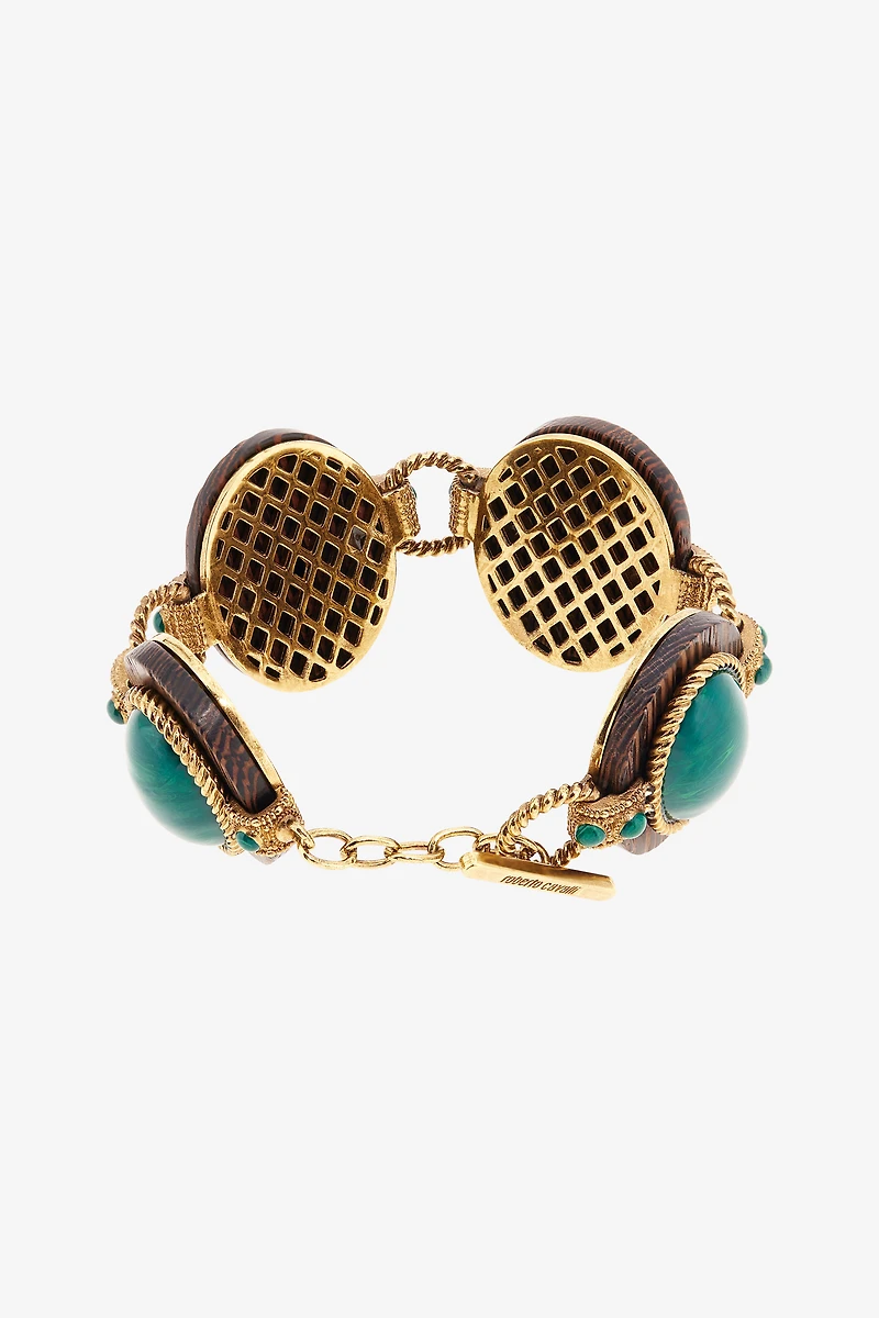 Malachite-Effect Link Bracelet