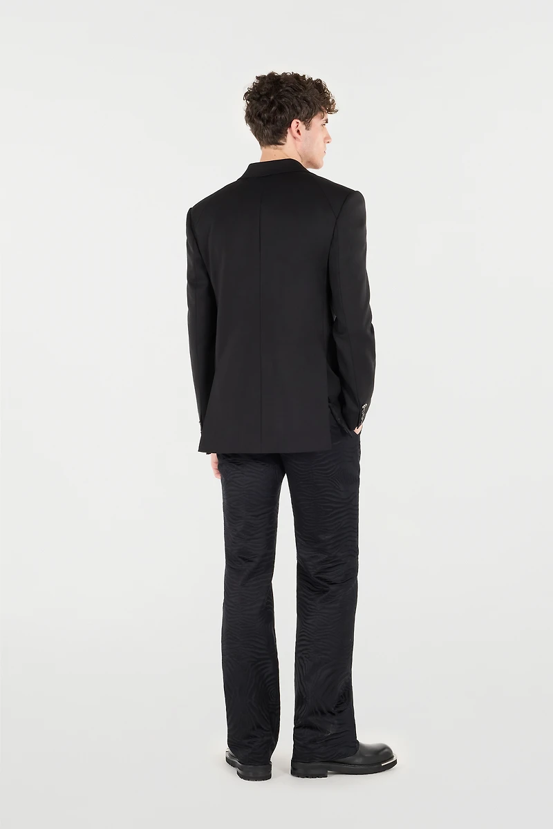 Double-Breasted Wool-Blend Blazer
