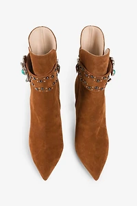 Mirror Snake Ankle Boots