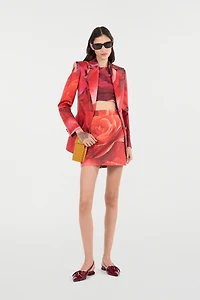 Rose-Print Blazer