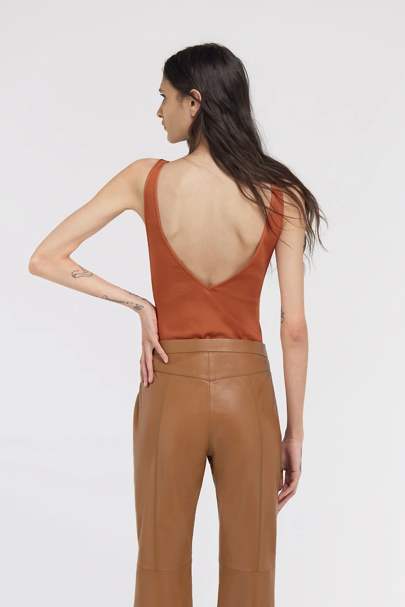 Rust V Neck Bodysuit