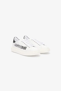 White Sneaker With Logo Print