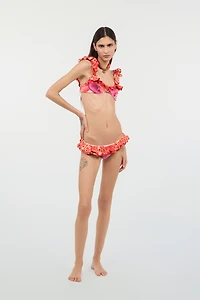 Garden Rose And Cheetah Skin Bikini