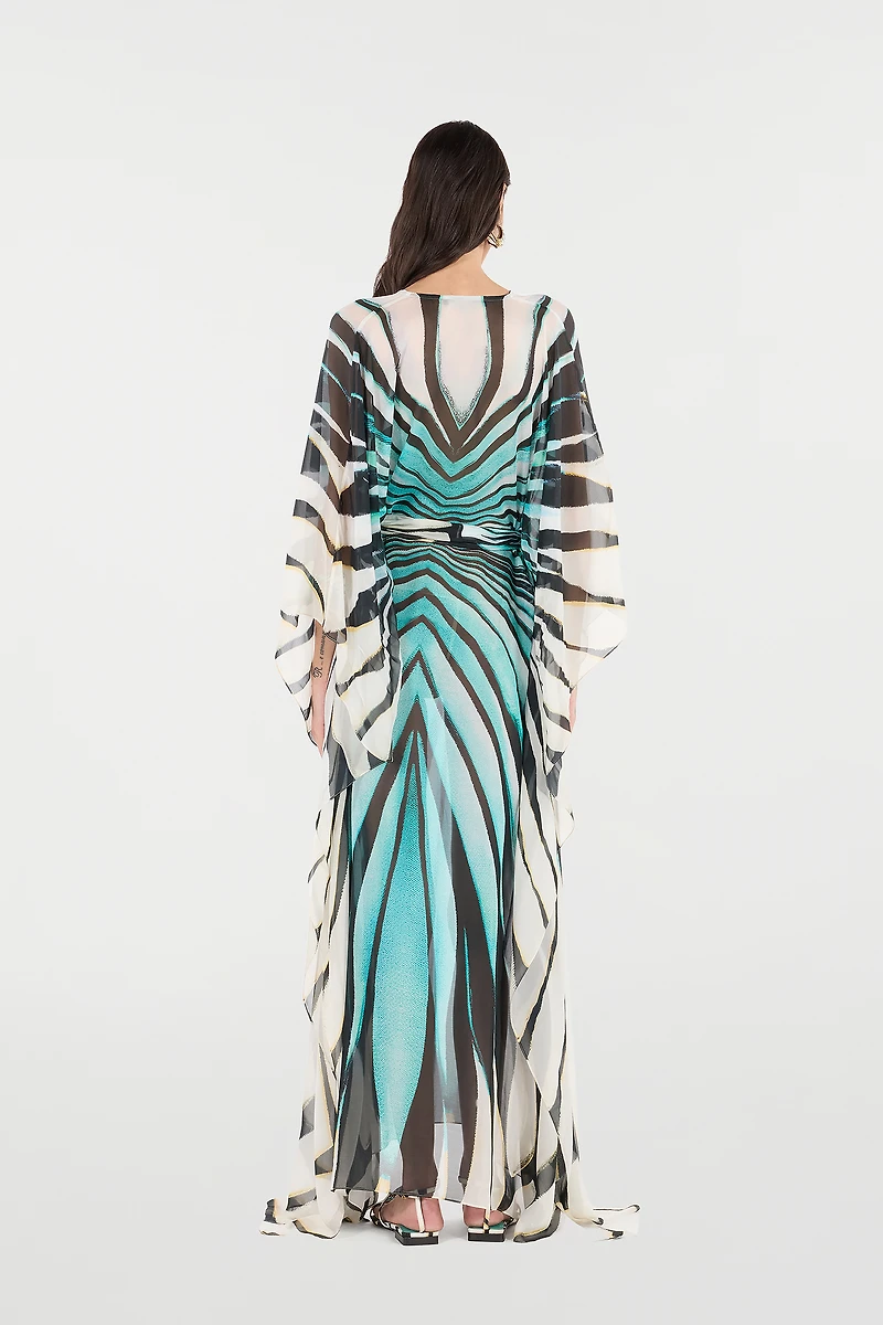 Ray Of Sea Print Kaftan