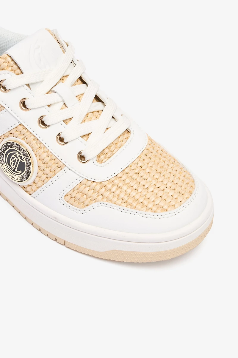 Braided Rafia-Effect Sneakers