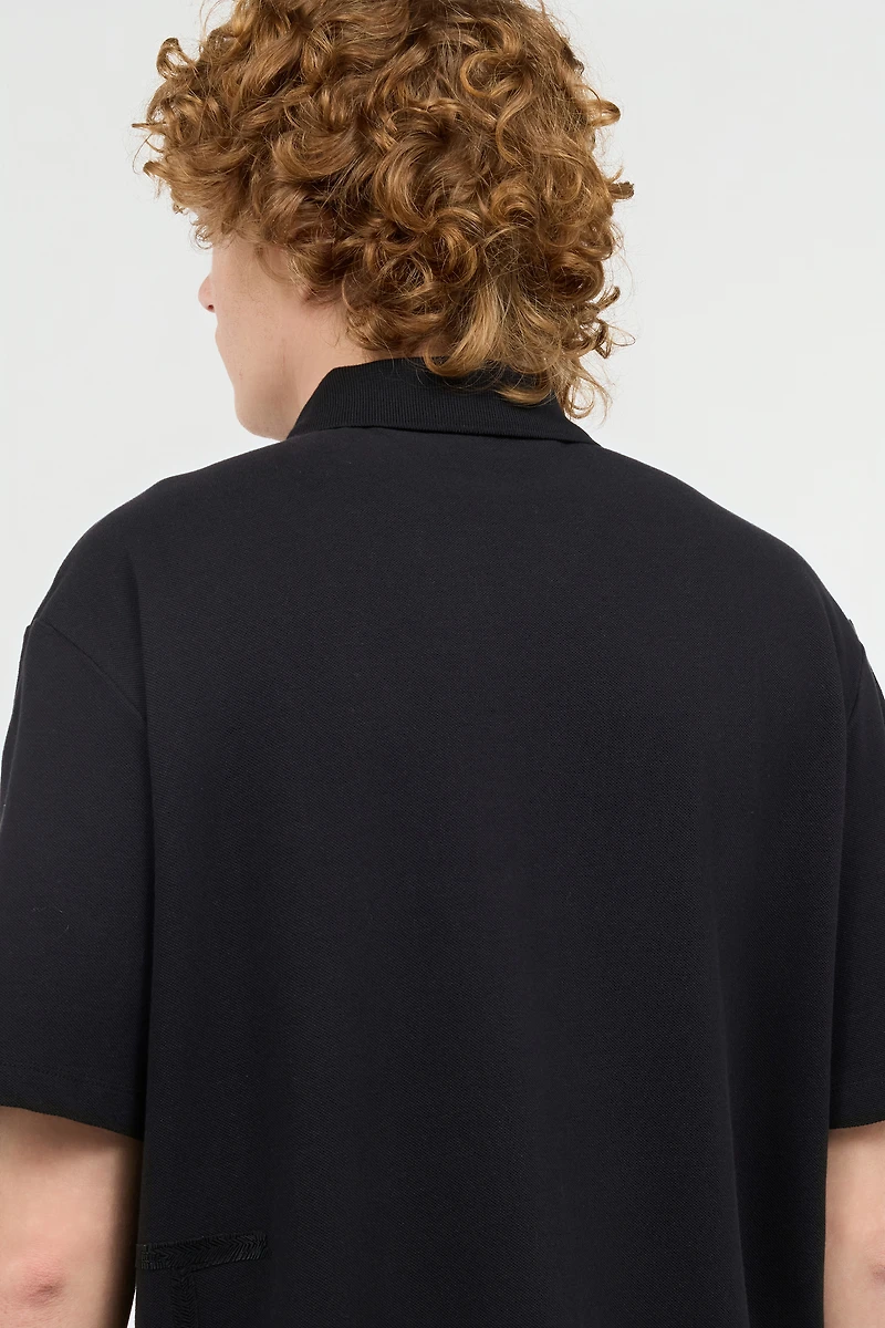 Polo Shirt With Monogram And Lettering