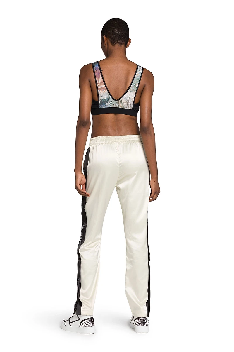 Abstract-Print Logo Crop Top
