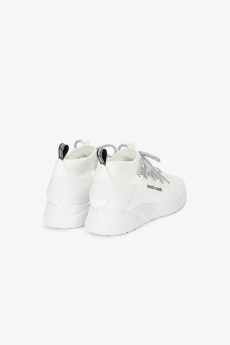 White Running Shoes With Logo