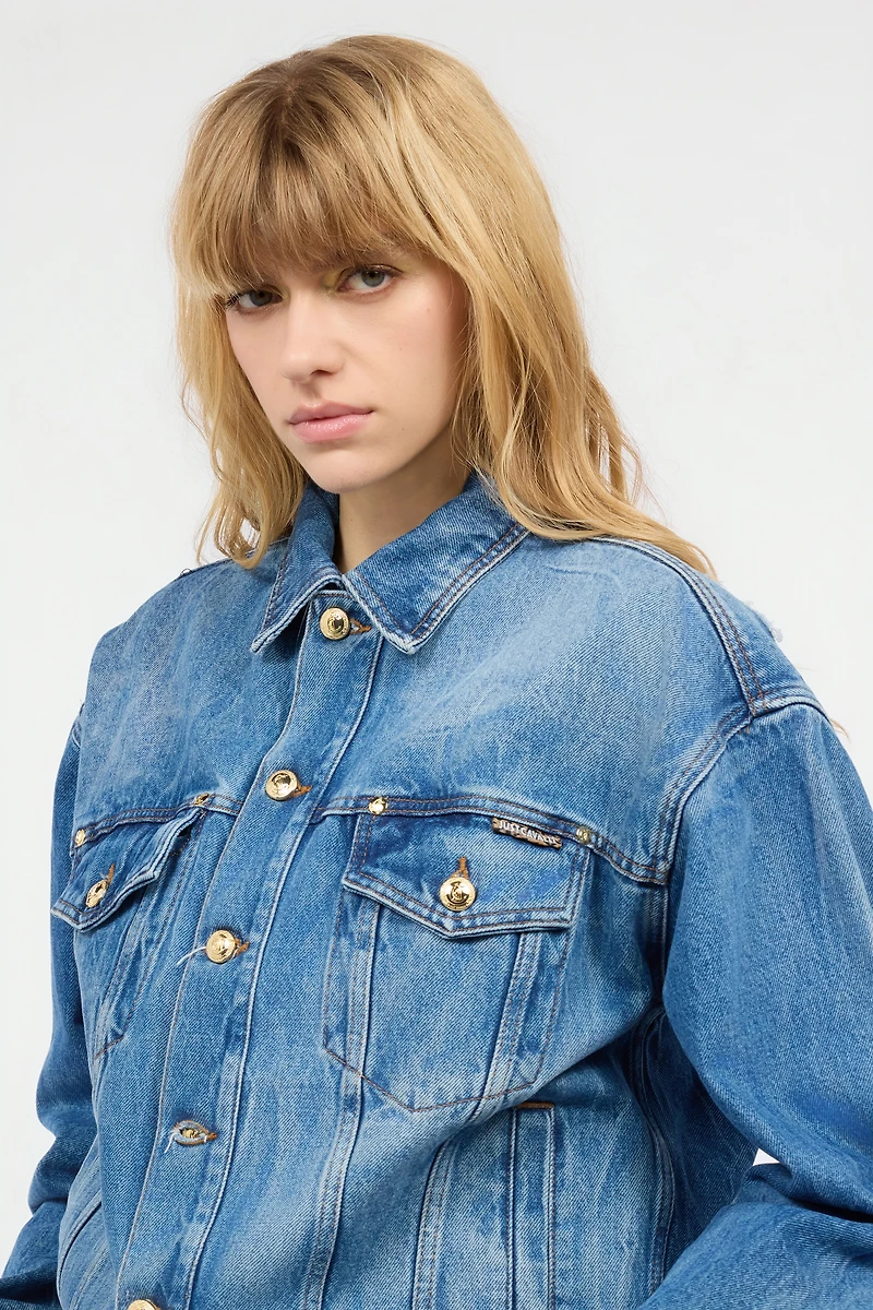 Denim Jacket With Logo