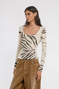 Zebra Print Top