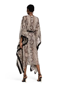 Snake-Print Kaftan Dress