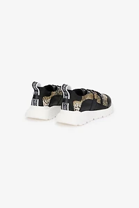 Leopard Print Leather Sneakers