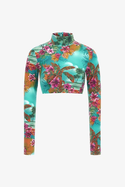 Hawaii Print Crop Top