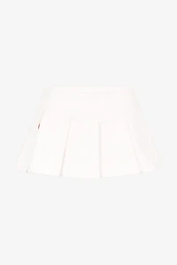 Pleated Denim Mini Skirt