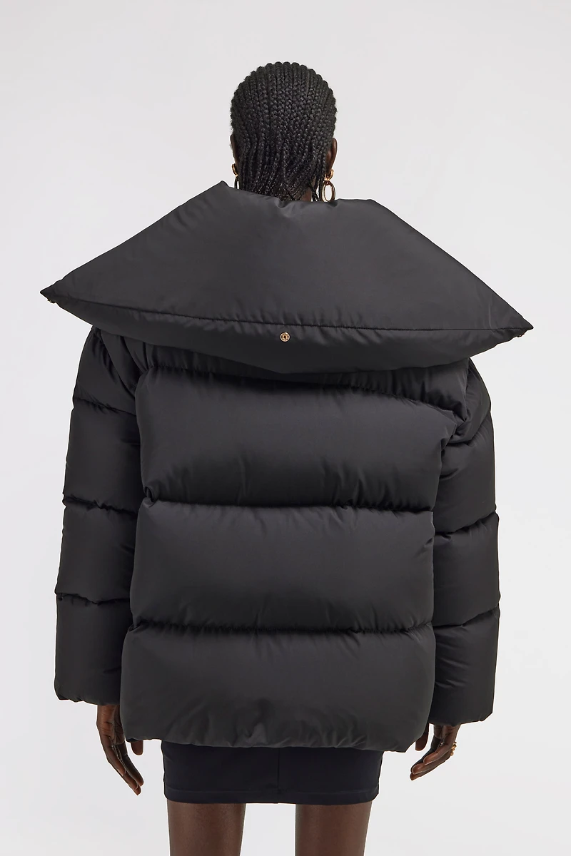 Black High Collar Down Jacket