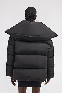 Black High Collar Down Jacket
