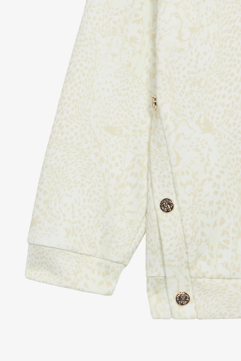 Hooded Sweatshirt With Cheetah Print