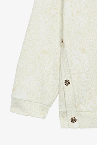 Hooded Sweatshirt With Cheetah Print