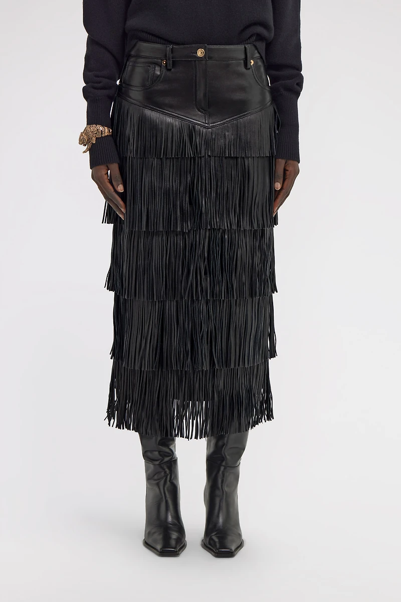 Fringe Midi Skirt