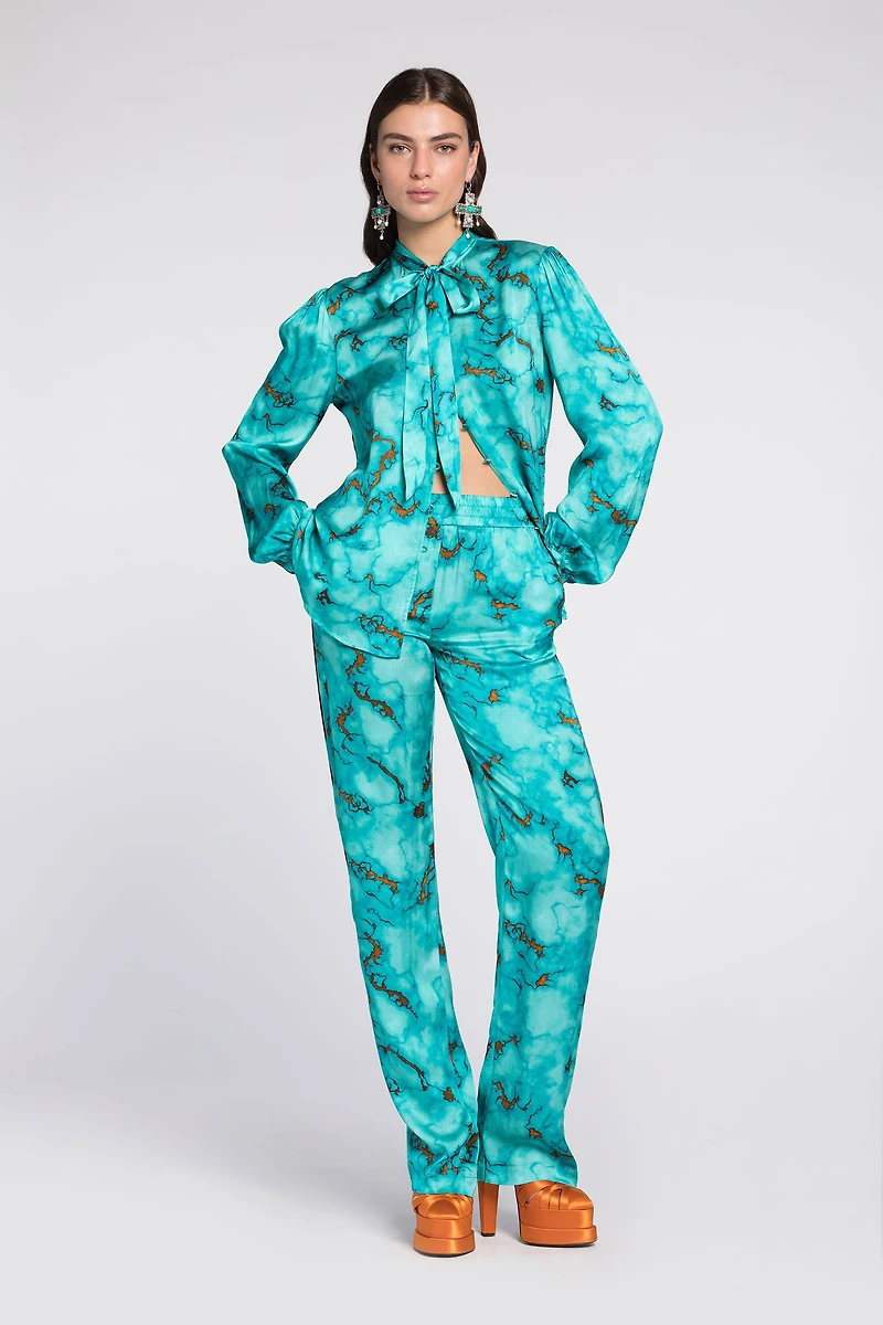 Marble-Print Shirt