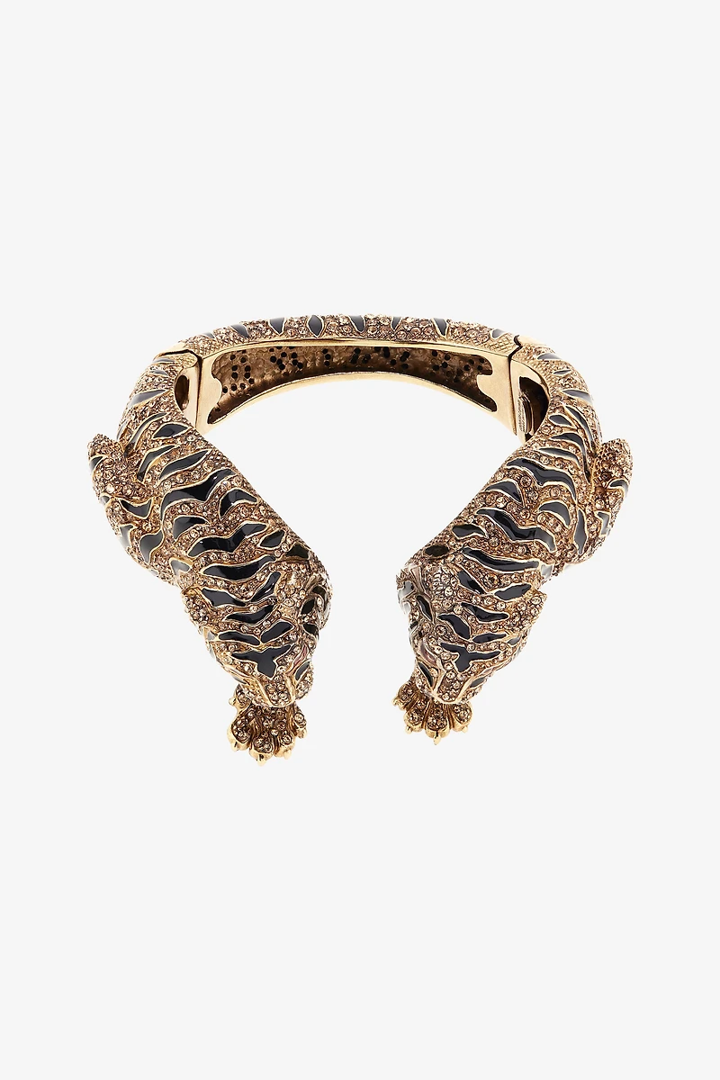 Roar Gold Tiger Head Bracelet