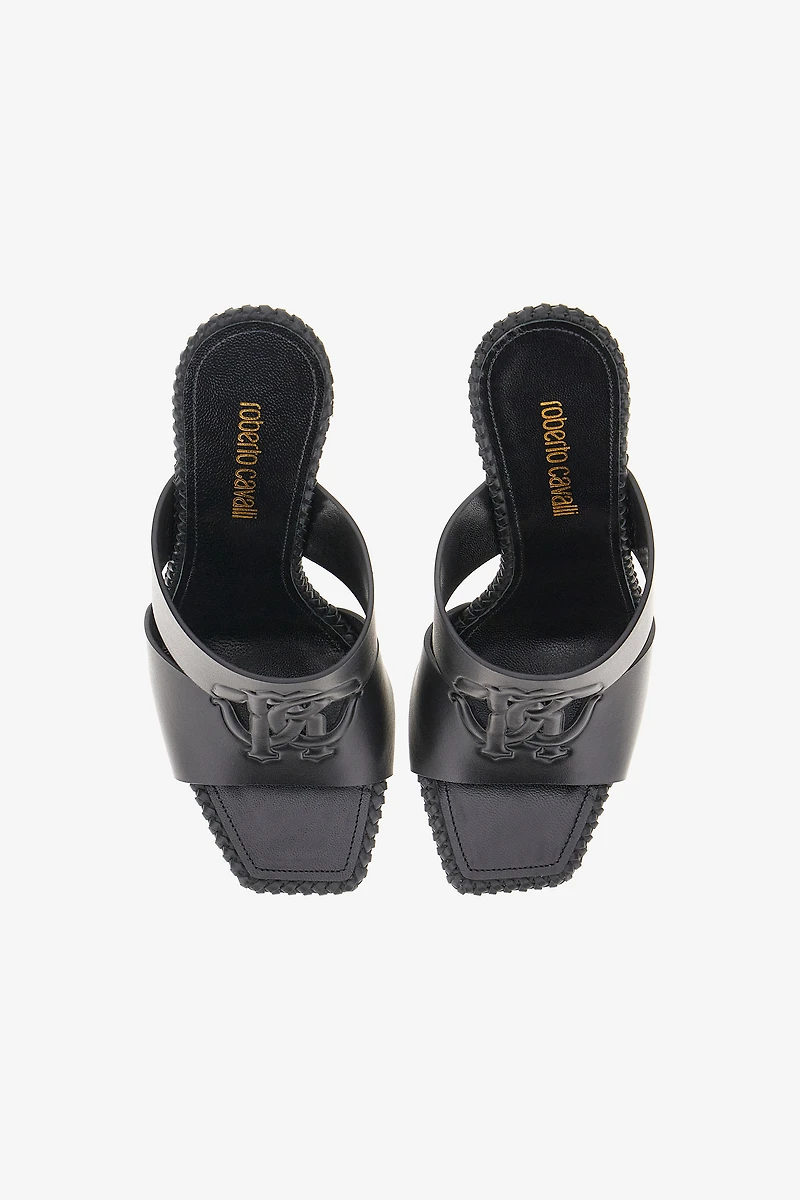 Sandals with Monogram Mirror Snake