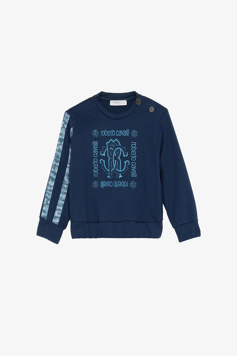 Sweatshirt With Monogram And Logo