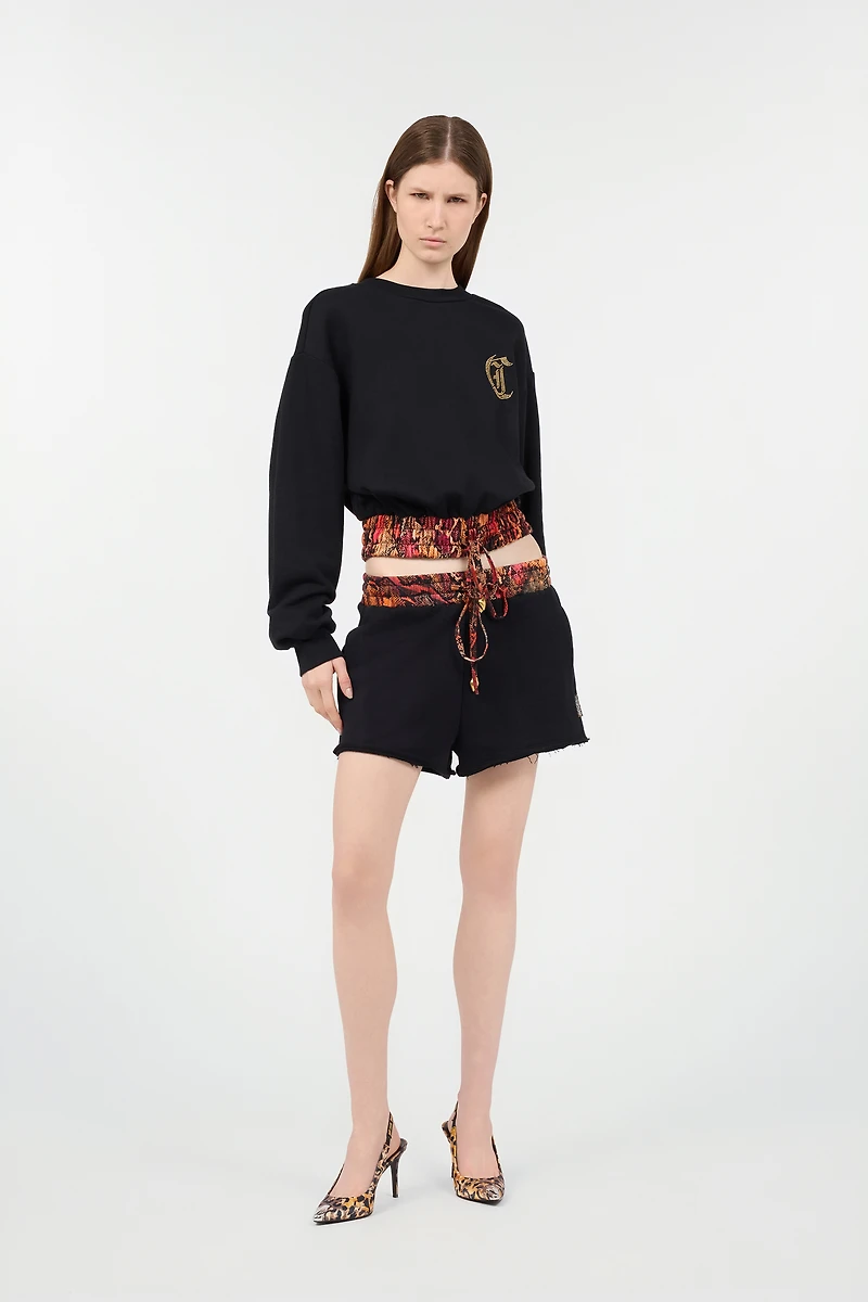 Sports Shorts With Python Print Waistband