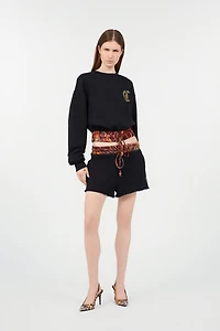 Sports Shorts With Python Print Waistband