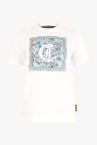 T-Shirt With Graphic And JC Monogram