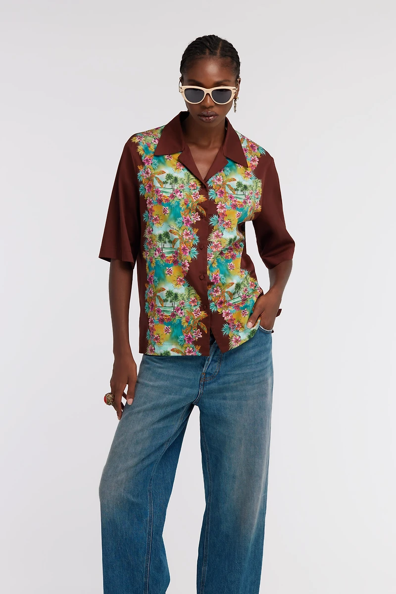 Hawaii Print Short Sleeve Shirt