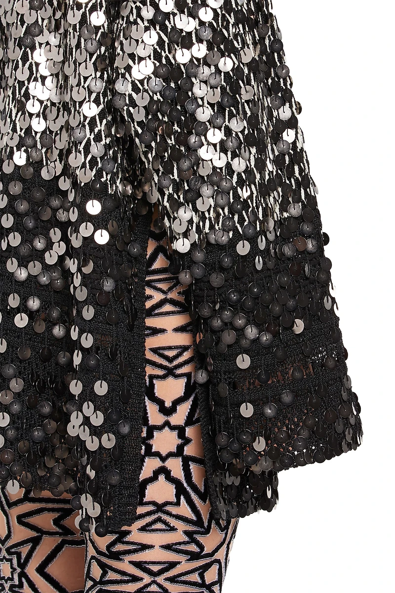 Sequin embroidered sweater