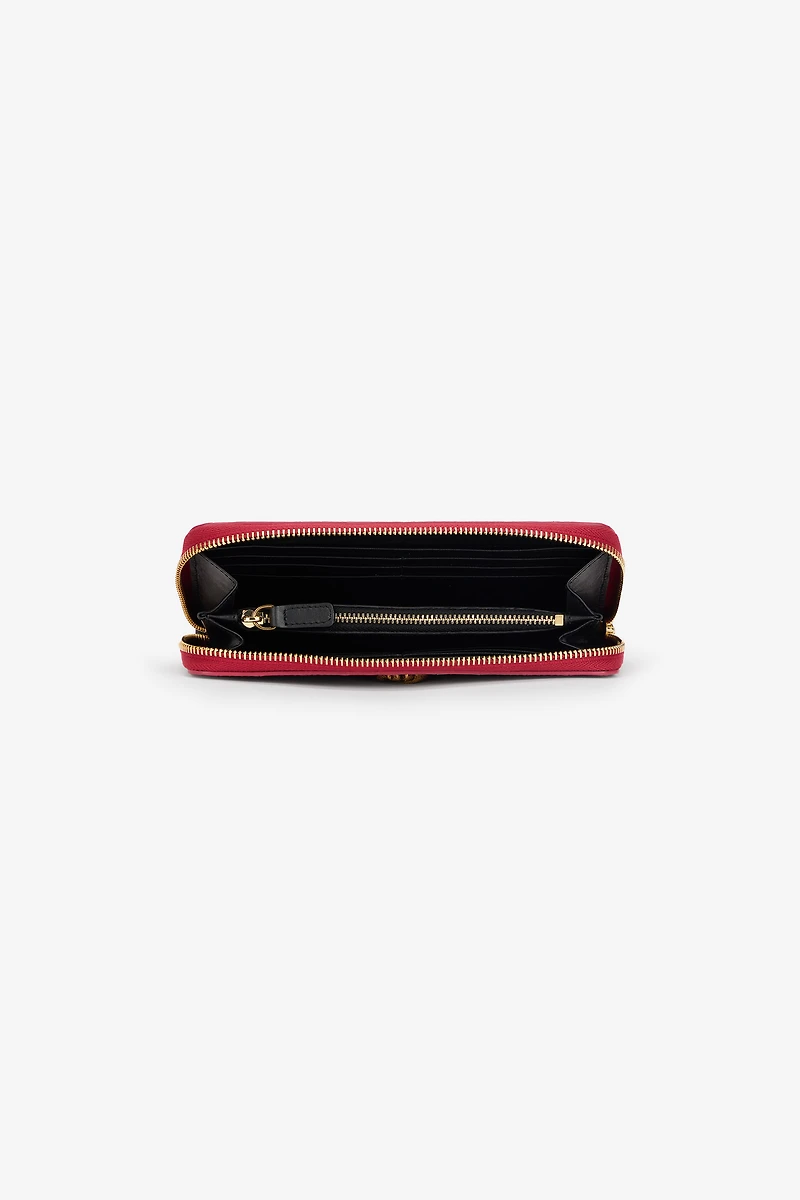 Crocodile Effect Zip-Around Wallet