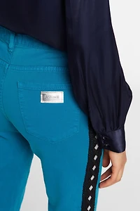 Just Cavalli Crochet-Stripe Jeans
