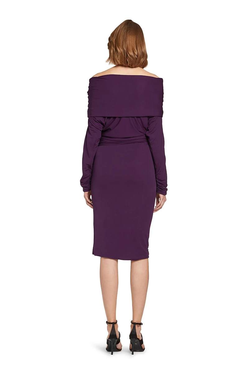 Cowl top gathered dress