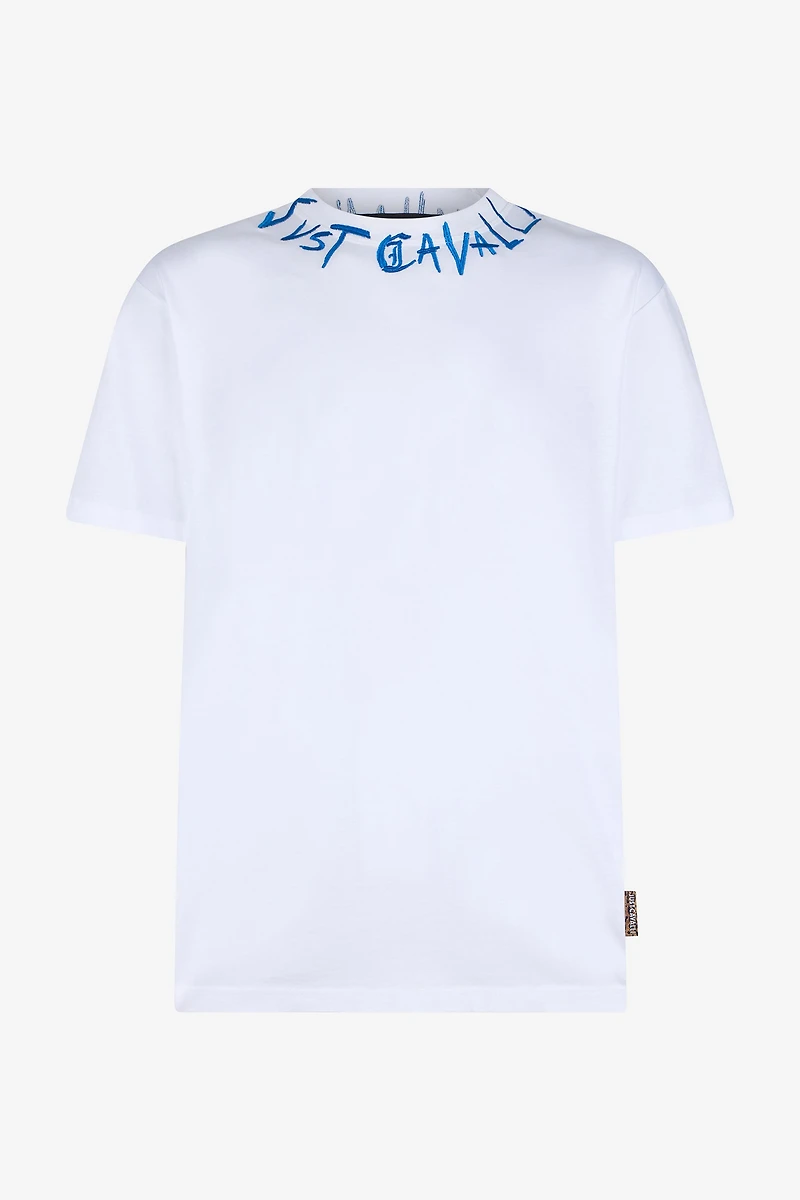 White T-Shirt with Graffiti Logo