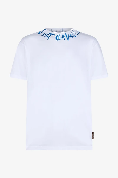 White T-Shirt with Graffiti Logo