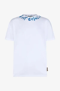 White T-Shirt with Graffiti Logo