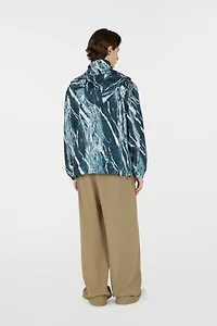 Marble-Print Bomber Jacket