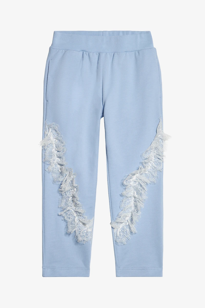 Sports Pants With Floral Lace