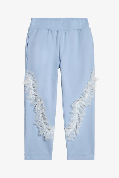 Sports Pants With Floral Lace