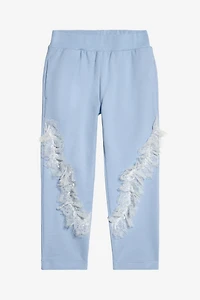 Sports Pants With Floral Lace