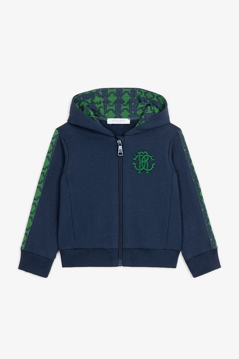 RC Monogram-Embroidered Cotton Hoodie