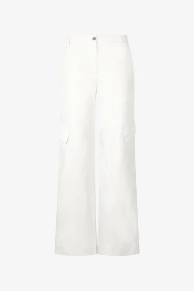 Stretch Cotton Pants With Python Print